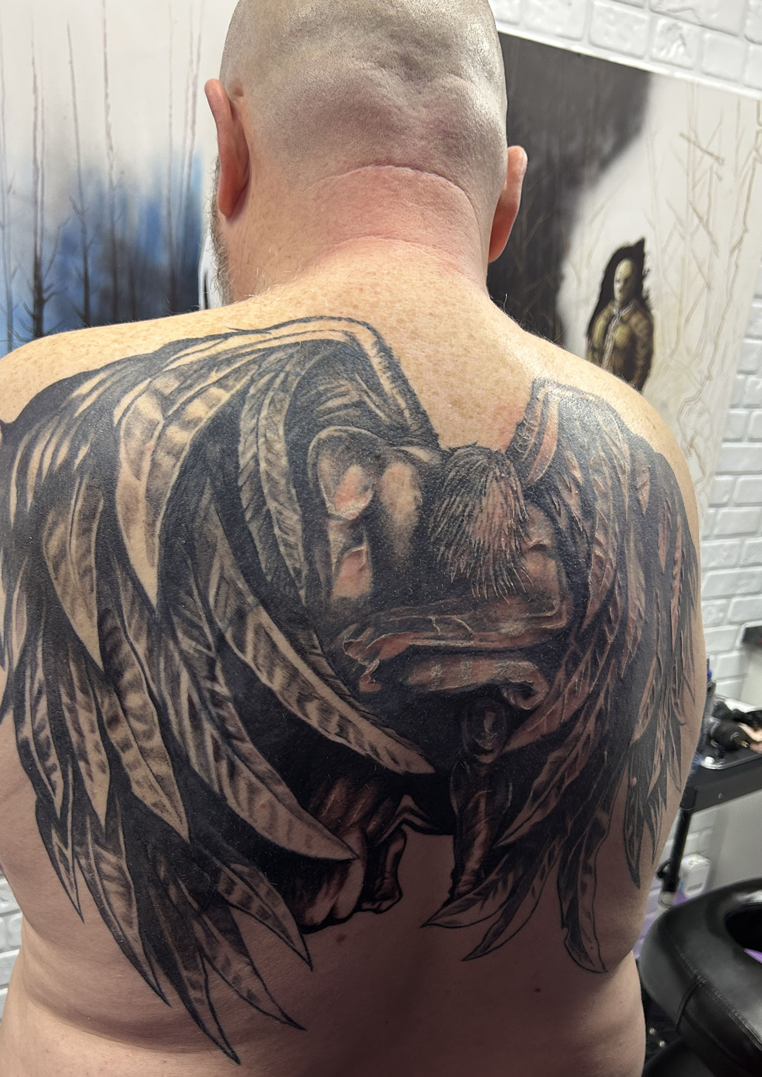 Fallen Angel coverup back (Work in progress)