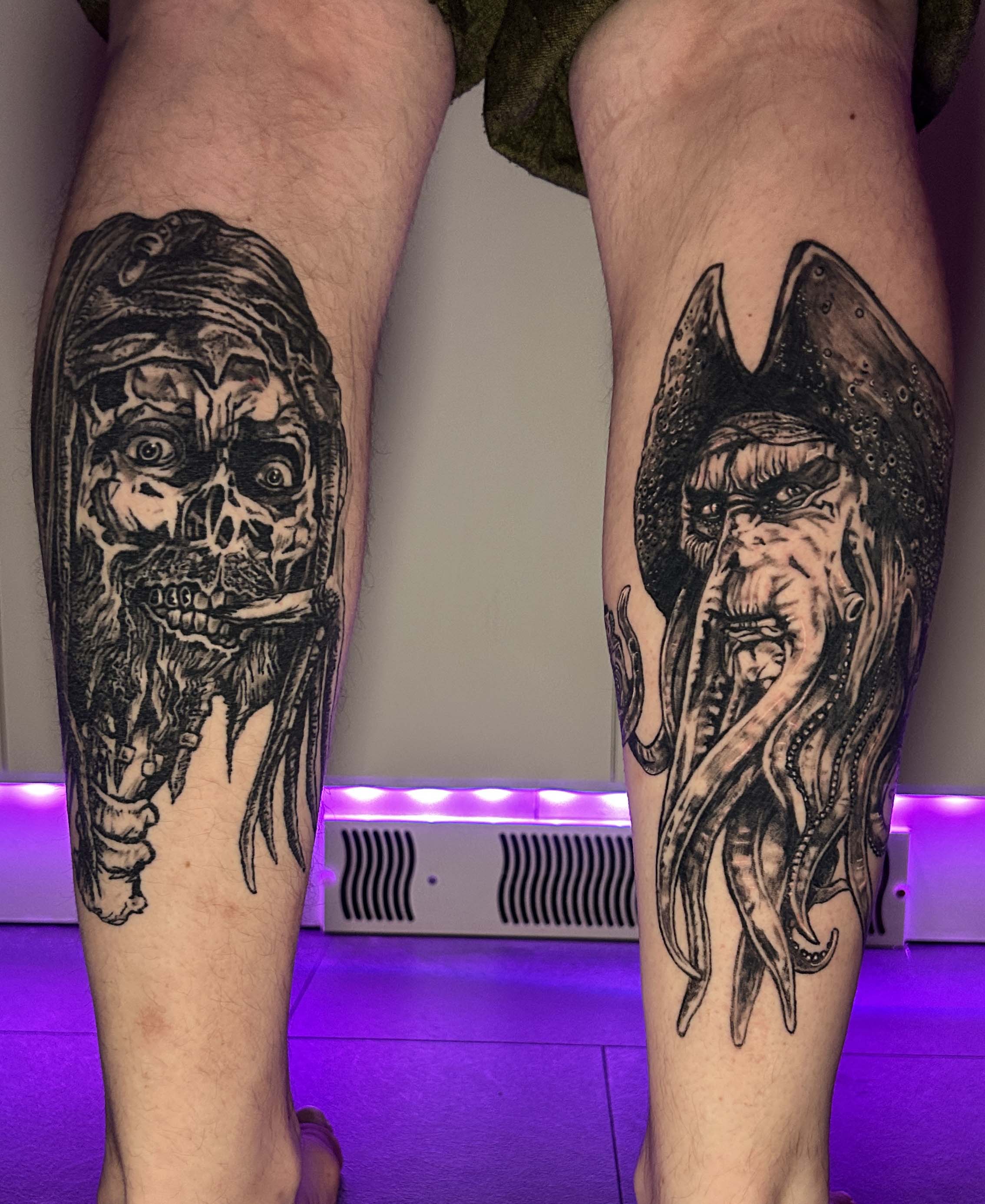 Captain Jack Sparrow and Davy Jones