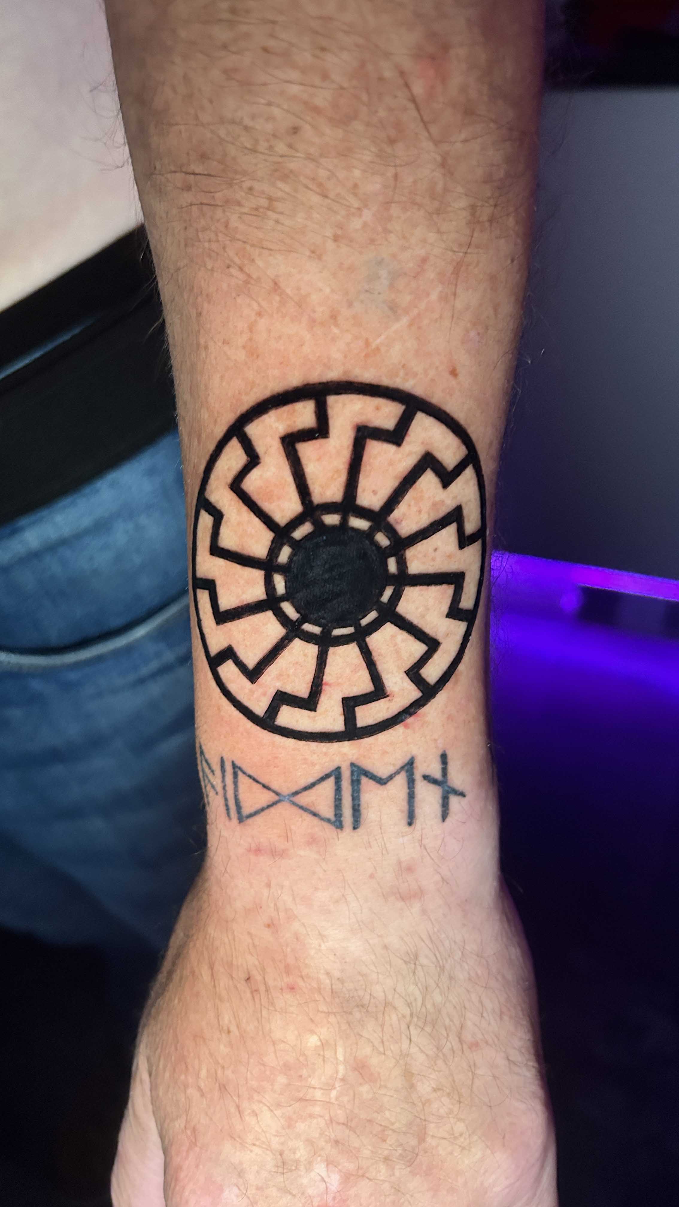 Viking wrist tattoo