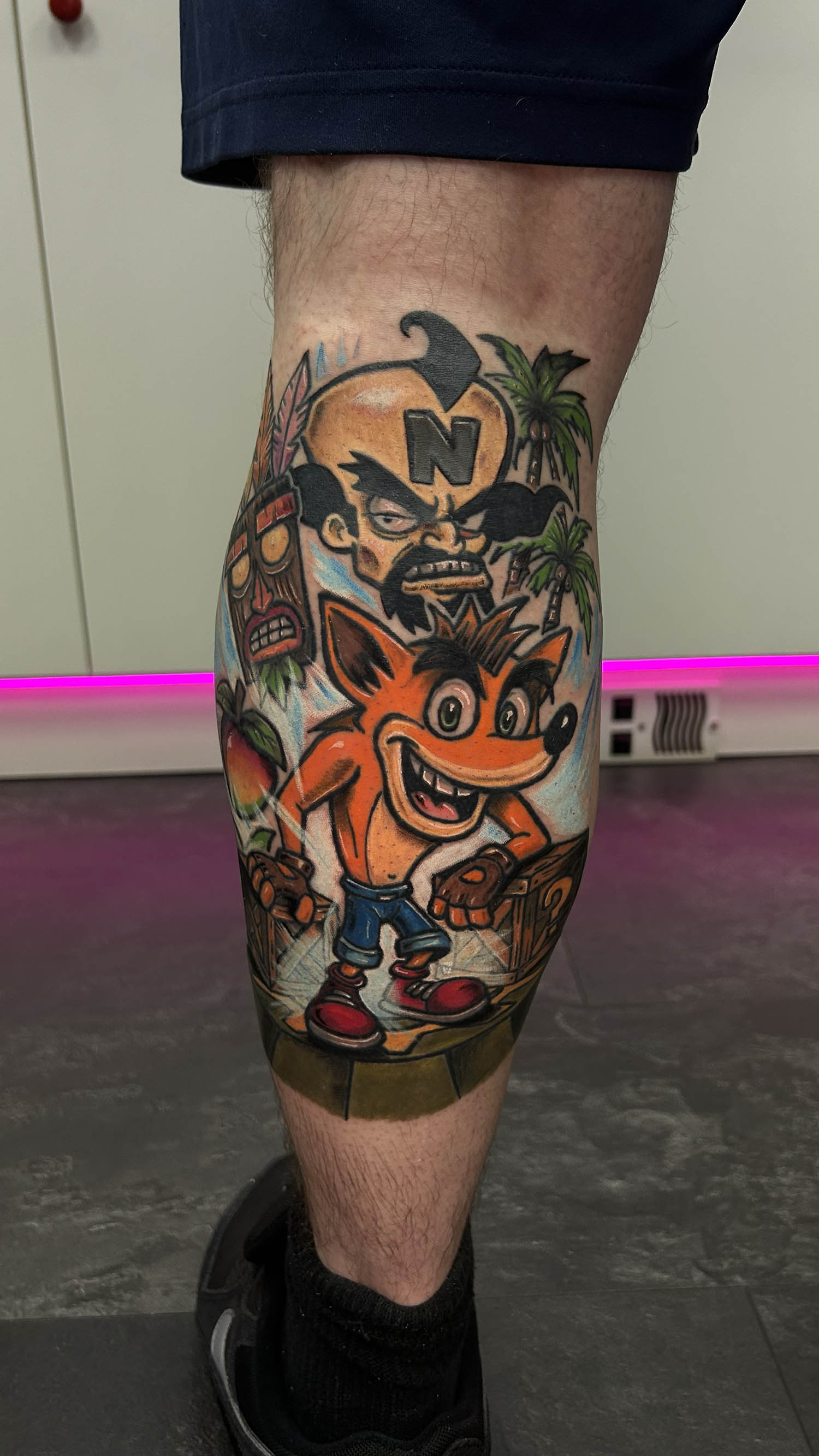 Crash Bandicoot tattoo